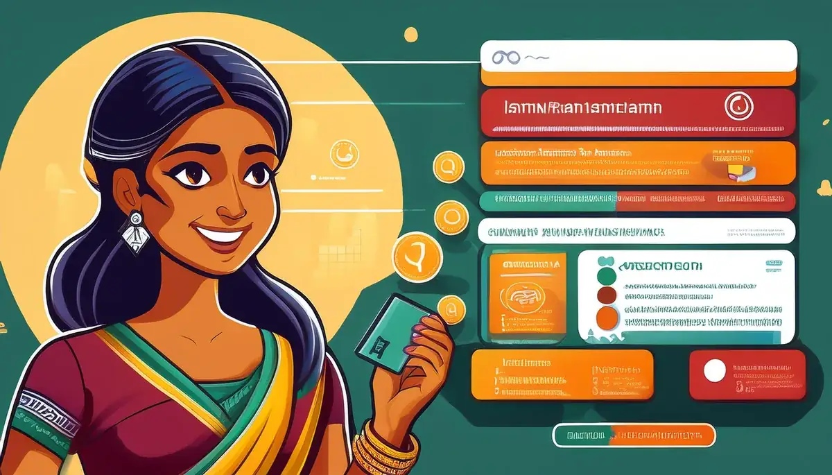 Illustrated woman pointing to contact options