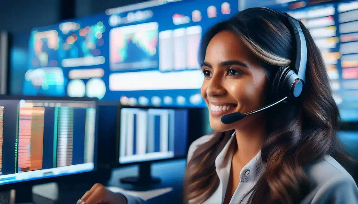 Desk agent at the official channels station